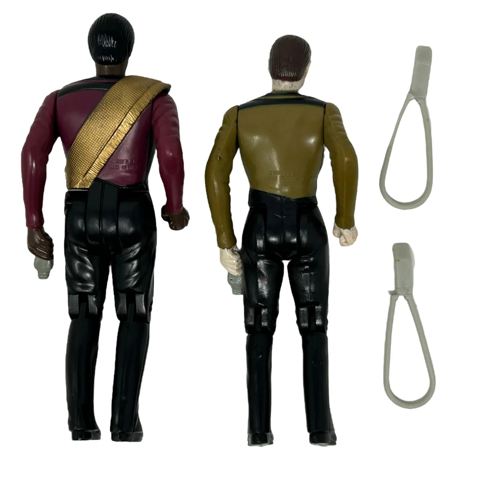 Lote de 2 Figuras de Acción De Colección Star Trek Worf Teniente Comandante Datos Cara Moteada Foto 2 de 4