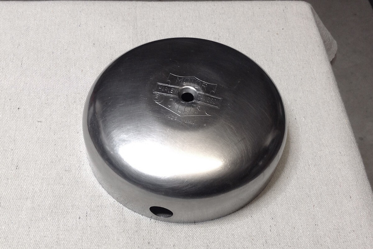 Harley Panhead Air Cleaner Cover, OEM, 195665 (Dished Center Screw