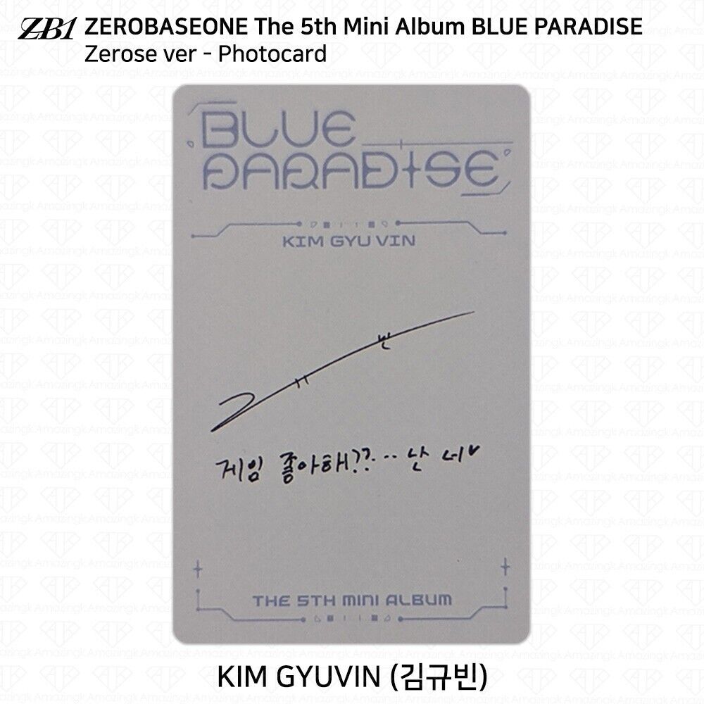 ZEROBASEONE ZB1 5th Mini Album Blue Paradise Official Photocard