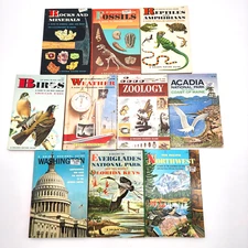 Golden Guide Nature Science Regional 1957-1964 paperbacks rocks fossils birds