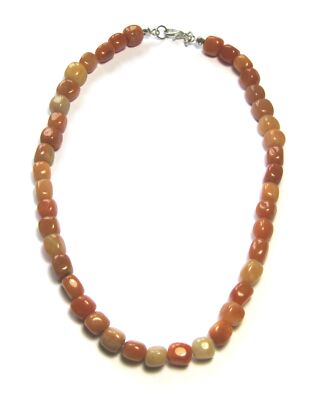 Nugget-Kette Quarz orange 45 cm