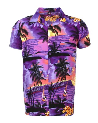 HERREN HAWAII HIRSCH ALOHA URLAUB STRAND SOMMER AUSGEFALLEN BAUM PARTY HEMD BPALME S-XXL
