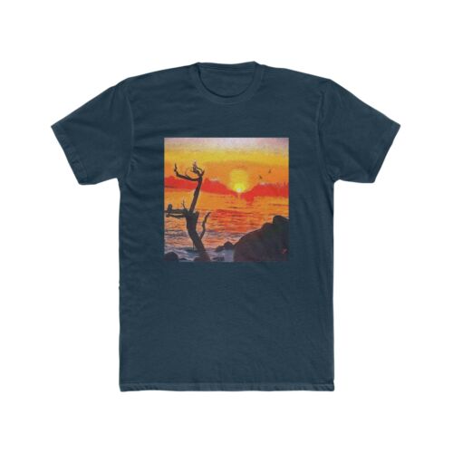 Big Sur Sunset at Pfeiffer Beach - -- T-shirt équipage en coton ajusté pour homme - Photo 1 sur 8