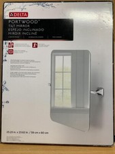 Delta Portwood 23.62 x 19 Single Tilt Mirror SpotShield Brushed Nickel
