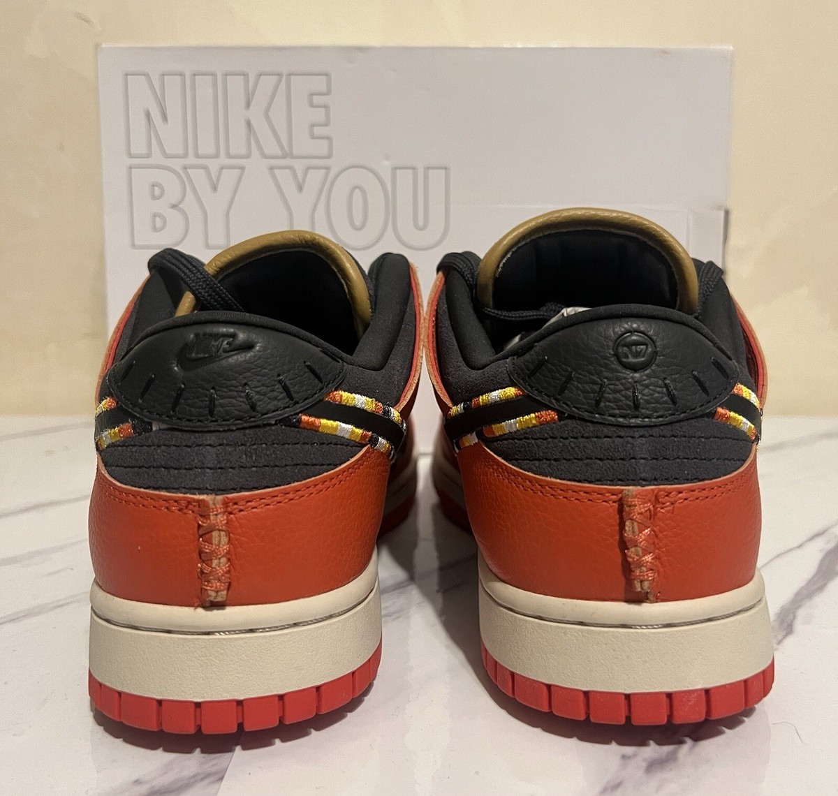Nike Dunk Low N7 Nike By You Orange/Multi Size 11.5M (Rare) Ships