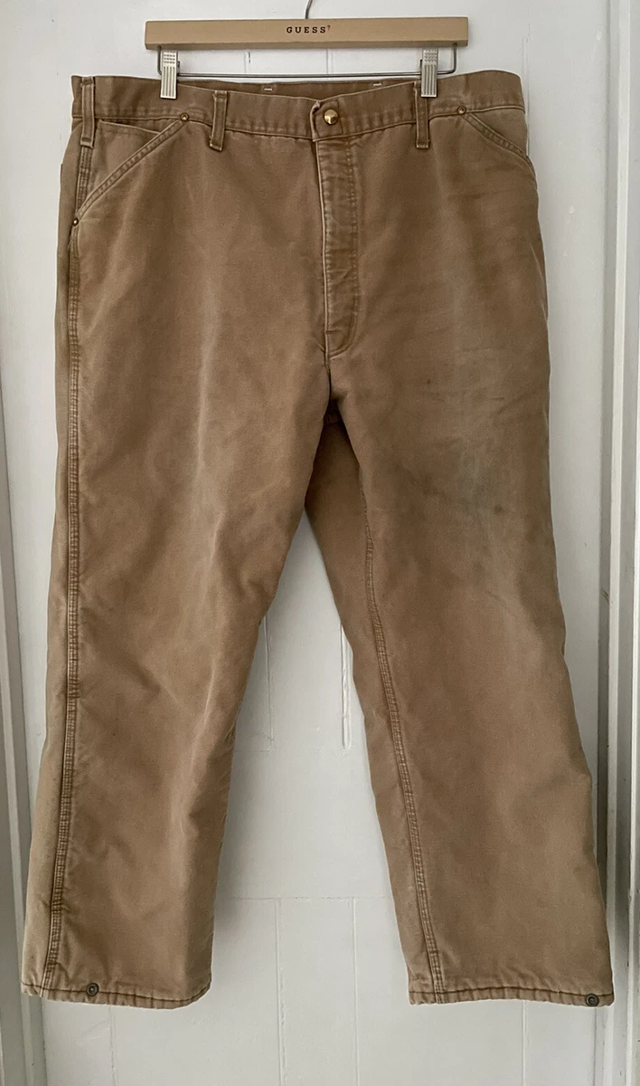 Vintage 1980's L.L Bean Fleece Lined Workwear Chino Khaki Pants