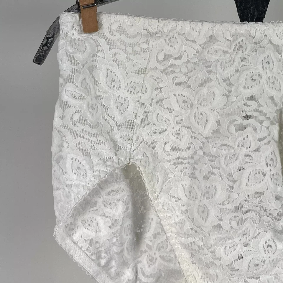 VTG Body by Bali Hi Cut Stretch Lace Panty Shapewear Contouring Brief Sz L 8732 - Image 4 of 4