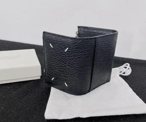 Margiela Maison Margiela Cartera Triple Plegable Negra Moda Accesorios Outlet Foto 4 de 4