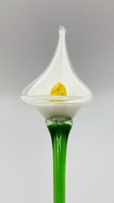 Vintage Hand Blown Stretched Glass Peace Lily Flower
