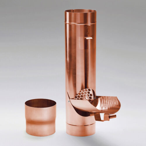 Válvula de tubo de caída cobre con tamiz DN 100 incl. adaptador - captador de hojas filtro de tubo de caída - Imagen 1 de 5