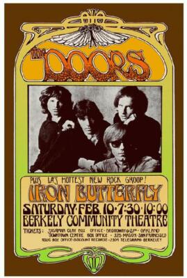 THE DOORS BERKELEY 1968 MASSE CONCERT POSTER REPRINT | eBay