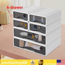 13.4 9.8 13 in PP Rectangular Desktop Organizer Office 6-drawer Organizer