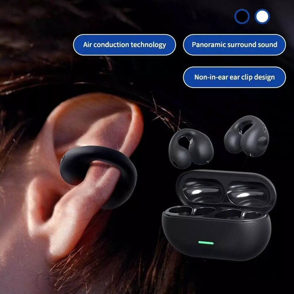Bluetooth5.3 Wireless Earbuds Ear Clips Bone Conduction Headphone Heads K6U7