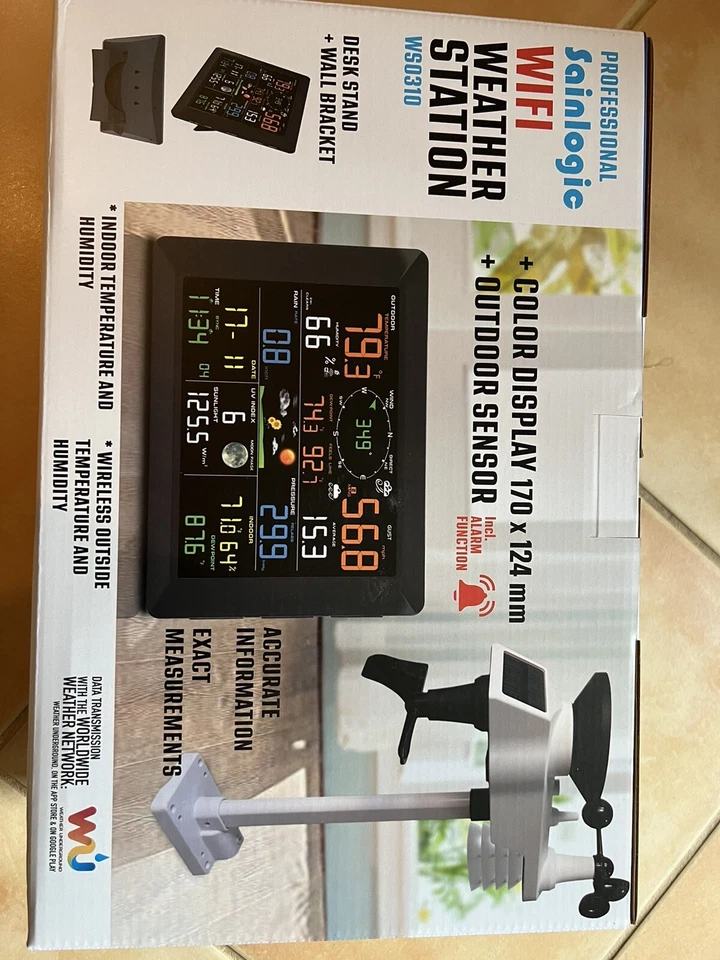 sainlogic WS0310 weather station, dual 8.9in COLOR DISPLAYs - Image 2 of 4