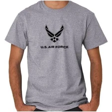 Officially Licensed US Air Force Wings Logo Womens or Mens Crewneck T Shirt Tee