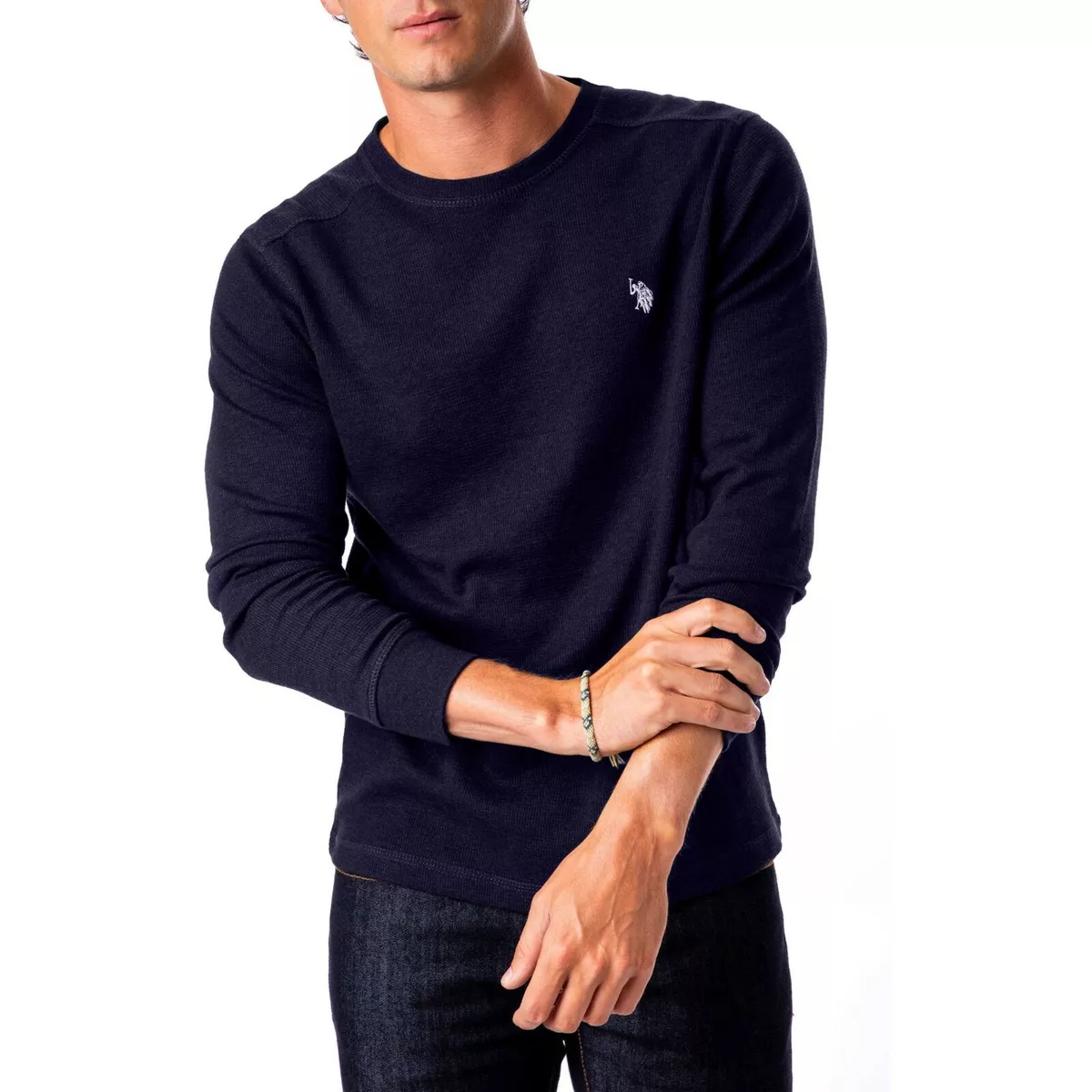 Men's knit shop shirts long sleeve