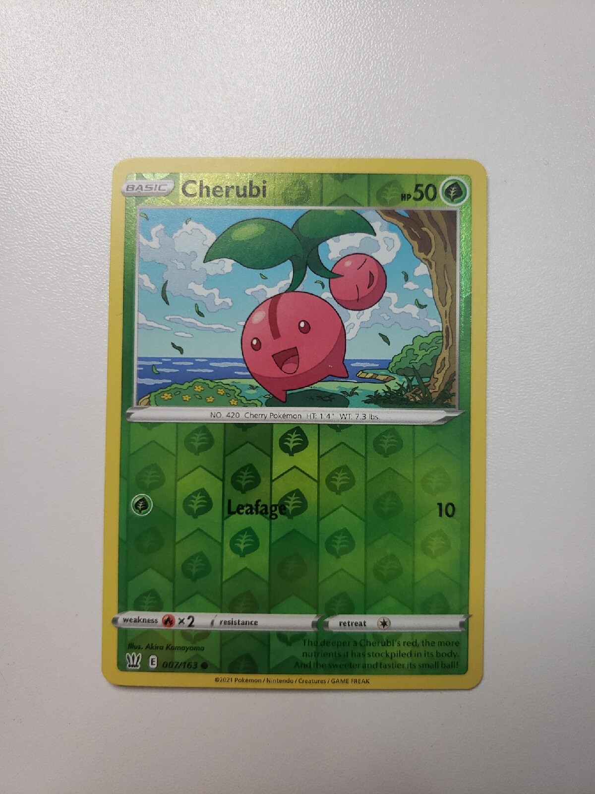 Cherubi Reverse Holo 007/163 Pokemon TCG Grass Type Card | eBay