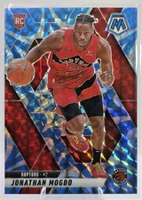Jonathan Mogbo 2024-25 Panini Mosaic - Rookies #235 Reactive Blue Mosaic Raptors
