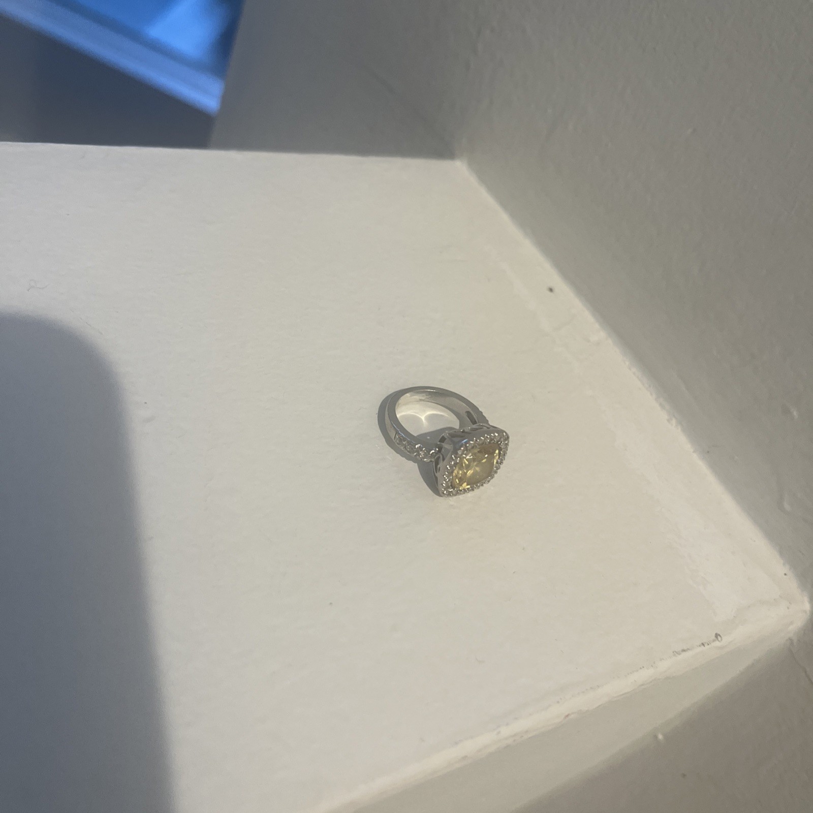 Solid Sterling Silver Yellow and White Diamond Co… - image 3