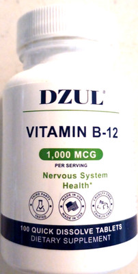 VITAMIN B-12 100 QUICK DISSOLVE TABLETS 1000MCG