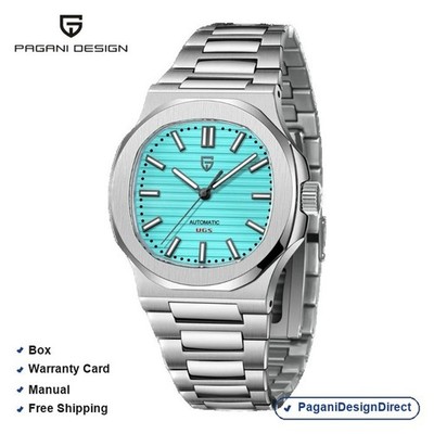 Pagani Design PD-1728 Ice Blue Chronograph Stainless Steel Automatic Men's Watch