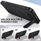 For Sony Xperia 1 VIII/VII/VI/V/IV carbon fiber pattern bracket protective shell