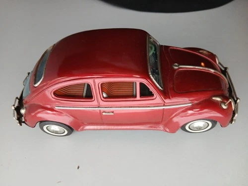 Vintage Japan Tin Battery Operated Volkswagen Beetle Car Bandai Bump and Go