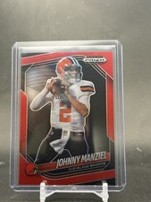 2025 PANINI PRIZM BLACK JOHNNY MANZIEL #33 RED /299 CLEVELAND BROWNS