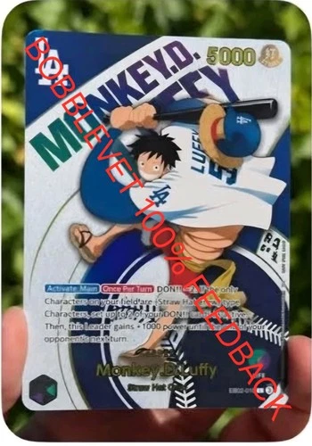 2026 Dodgers x One Piece Night Promo Card Monkey D Luffy SGA Presale Ships 7/3