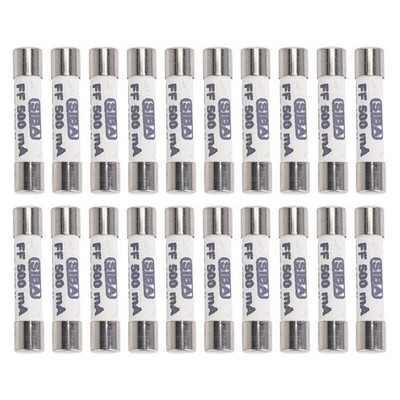 10X 1000V 500MA 6.3 x 32mm White Ceramic Fuse for Multimeter O6H54879-