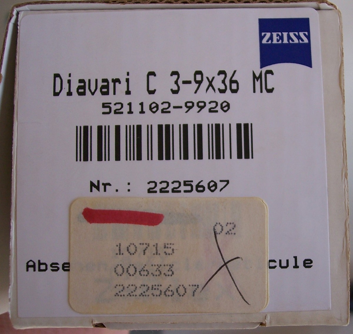 Zeiss Diavari-C 3-9x36mm Rifle Scope ~Nice~ Matte | eBay