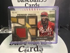 2025 Topps Museum Elly De La Cruz Primary Pieces Quad Relic /49 Reds #SPPQ-ELLY
