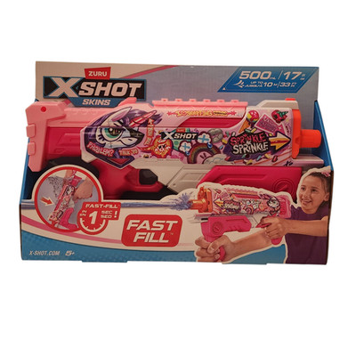 Zuru XShot Fast-Fill Skins Hyperload Water Blaster Unicorn Splash Toy Gun