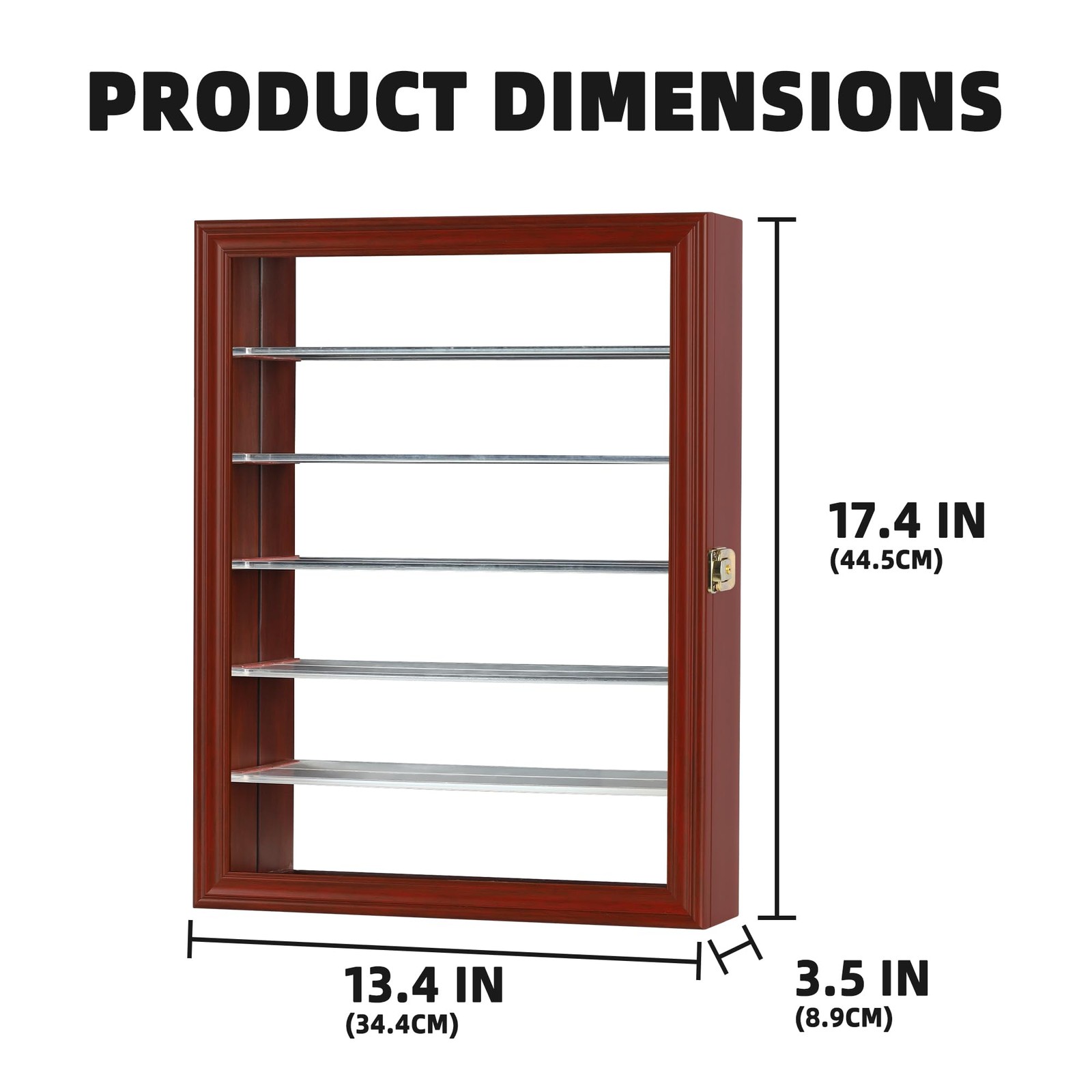 Small Curio Cabinet Display Case with Shelves Compatible with Block Toy Minif...