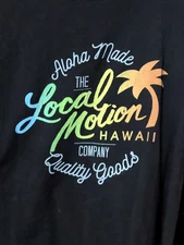 Men's Black ALOHA MADE THE LOCAL MOTION HAWAII COMPANY T-Shirt Size 2XL 2X