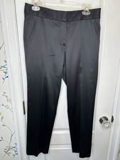 Tory Burch Geoff Straight Leg Pants Women's Size 4 Black Lace On Waistband