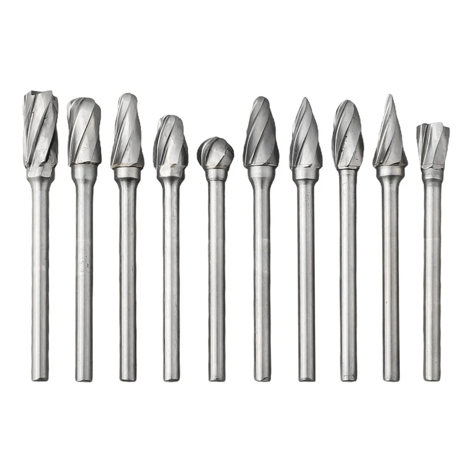 10*Tungsten Carbide Burrs For Grinding Rotary Tool Drill Die Grinder Carving Bit - Image 3 of 4