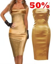 NEW WT SALE! $4,900 GORGEOUS! DOLCE & GABBANA ITALY Gold Corset dress size 42-44