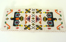 Vintage Native American Style Beaded Lether Wallet - Thunderbitd  Teepee