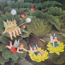 Signed Beryl Cook Limited Edition Pixies and Fairies Lithographic Print 246/650