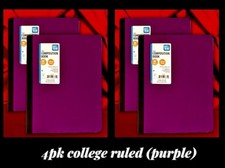 4pk pen gear composition book Durable POLY Cover, COLLEGE RULED, Purple