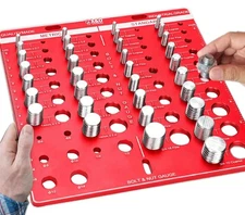 34 Nut and Bolt Thread Checker - Gauge SAE Metric - Screw Size... 