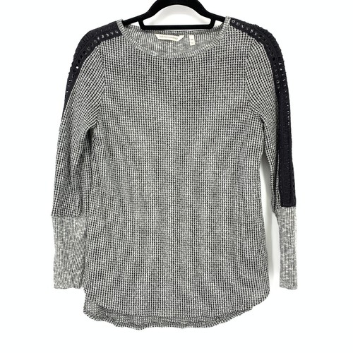 Haut Femme Soft Surroundings - Taille L - Vert Maille Stretch - Manches Longues Asymétriques - État Parfait