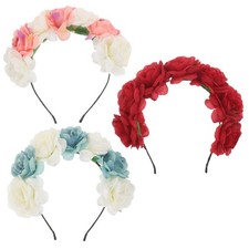 3 Pcs Wedding Headpiece Romantic Hair Accessories Fashion Flower Headband