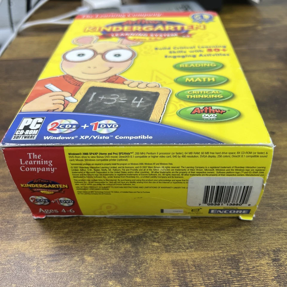 Arthur’s Kindergarten Learning System Ages 4-6 PC CD-Room Windows XP/Vista - Image 3 of 4