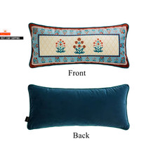 Oblong-Luxury Rectangle Velvet Throw Pillow Case for Couch, Cushion Cover, Lumba