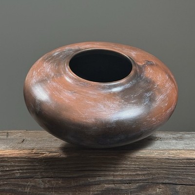Postmodernist Wood Fired Ceramic Vessel, Signed