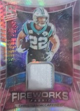 2020 Panini Spectra Fireworks Fabric#8 Christian McCaffrey