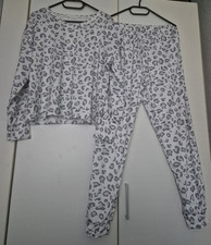 Damen Lounge-Set 2-teilig Langarm Rundhals Le...
