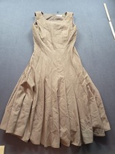 women's brown sleeveless, fit-and-flare midi dress by Calvin Klein size 4